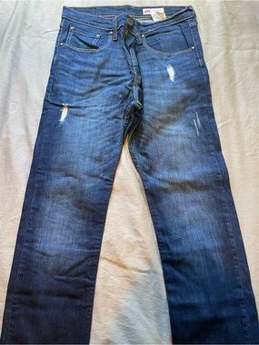 Wrangler Men's Blue Straight Leg Jeans